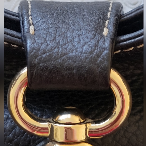 Dooney & Bourke black gold Whipped Stitched Hobo Shoulder Bag - Picture 13 of 16